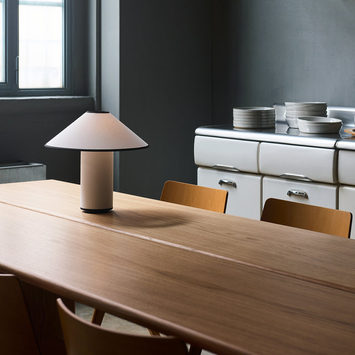 &tradition | colette table lamp | white + black