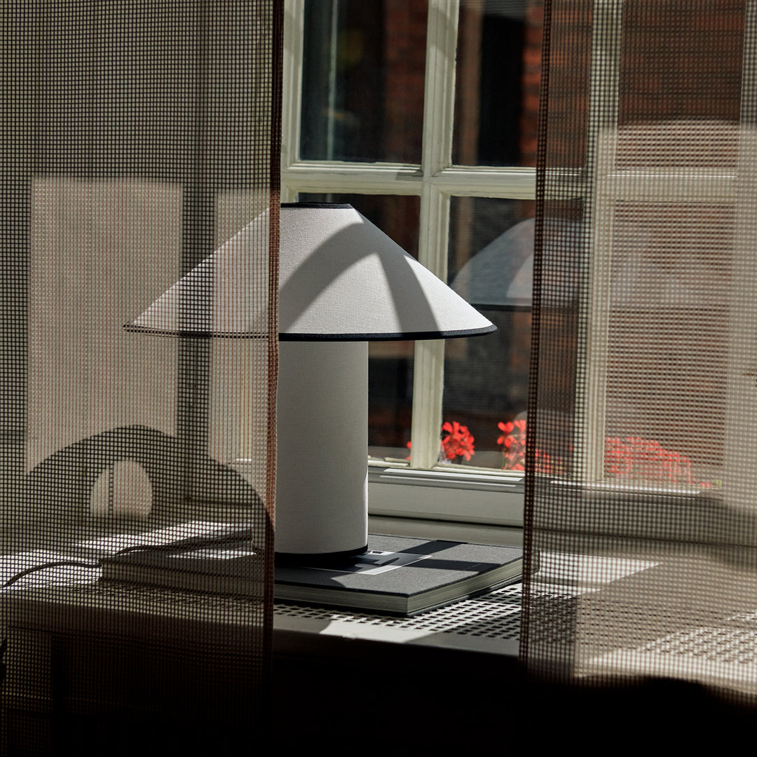 &tradition | colette table lamp | white + black