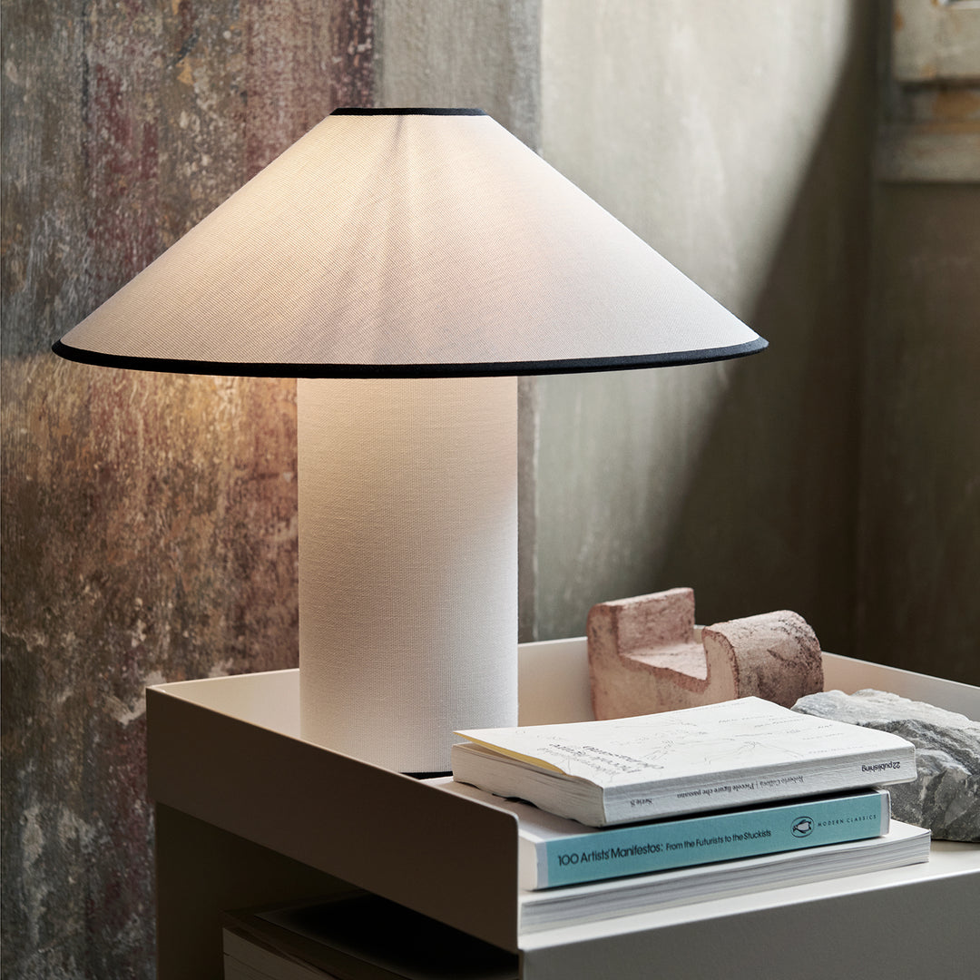 &tradition | colette table lamp | white + black