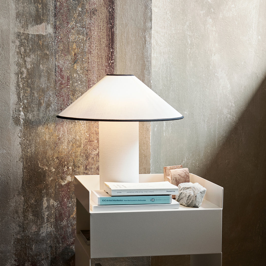 &tradition | colette table lamp | white + black