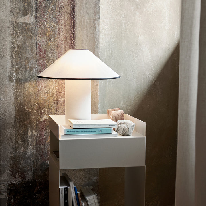 &tradition | colette table lamp | white + black