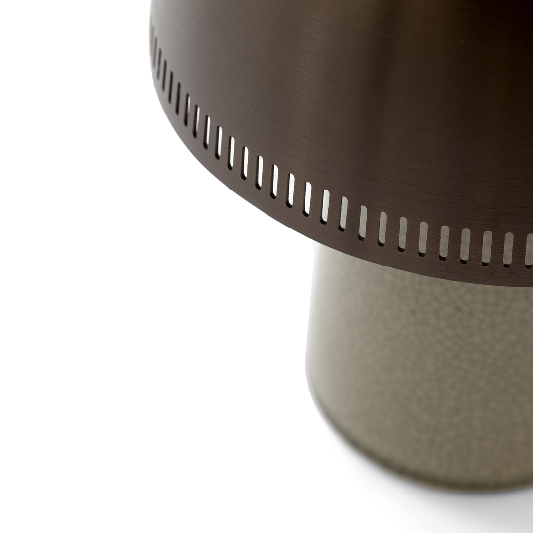 &tradition | raku portable lamp | beige grey + bronzed