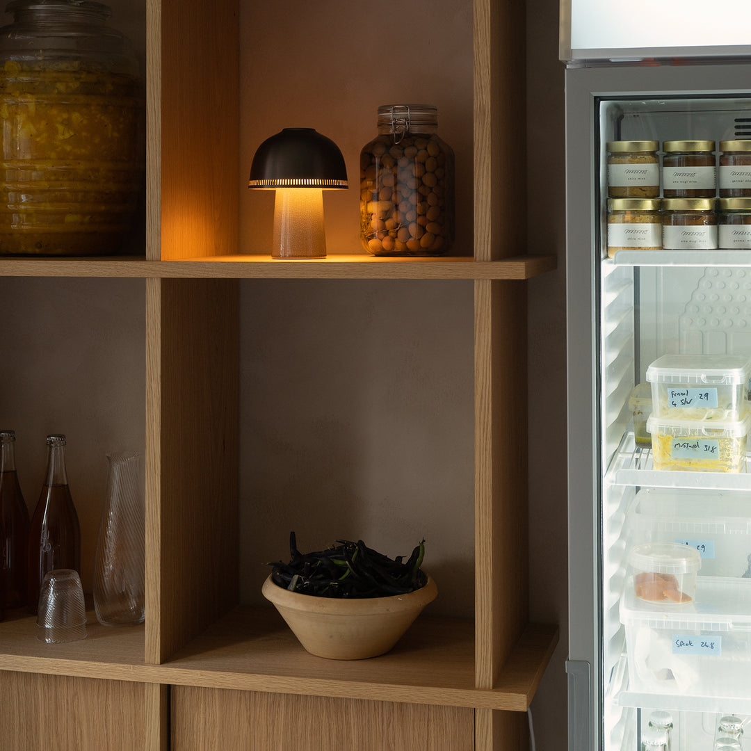 &tradition | raku portable lamp | beige grey + bronzed