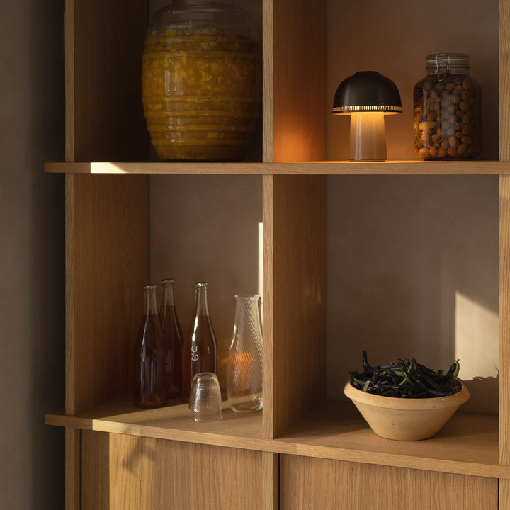 &tradition | raku portable lamp | beige grey + bronzed