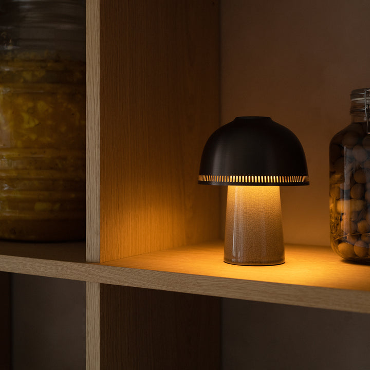 &tradition | raku portable lamp | beige grey + bronzed