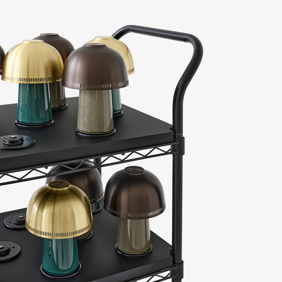 &tradition | raku portable lamp | beige grey + bronzed