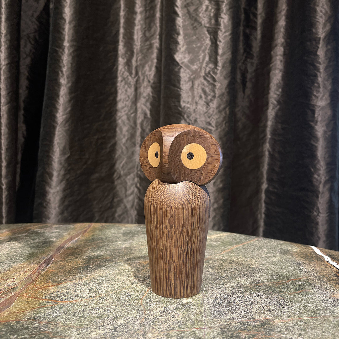 architectmade | wooden owl | large smoked oak