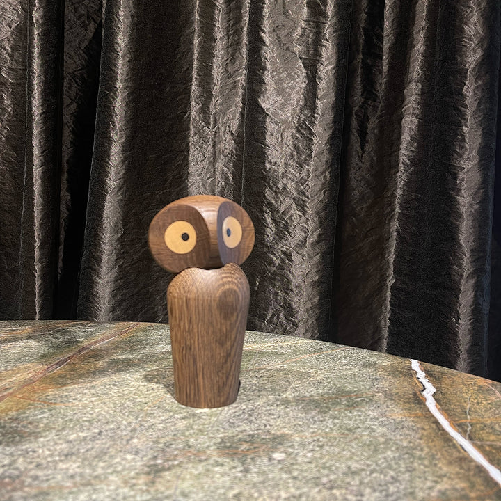 architectmade | wooden owl | large smoked oak