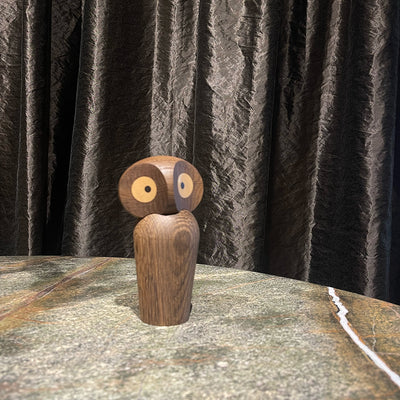 architectmade | wooden owl | large smoked oak