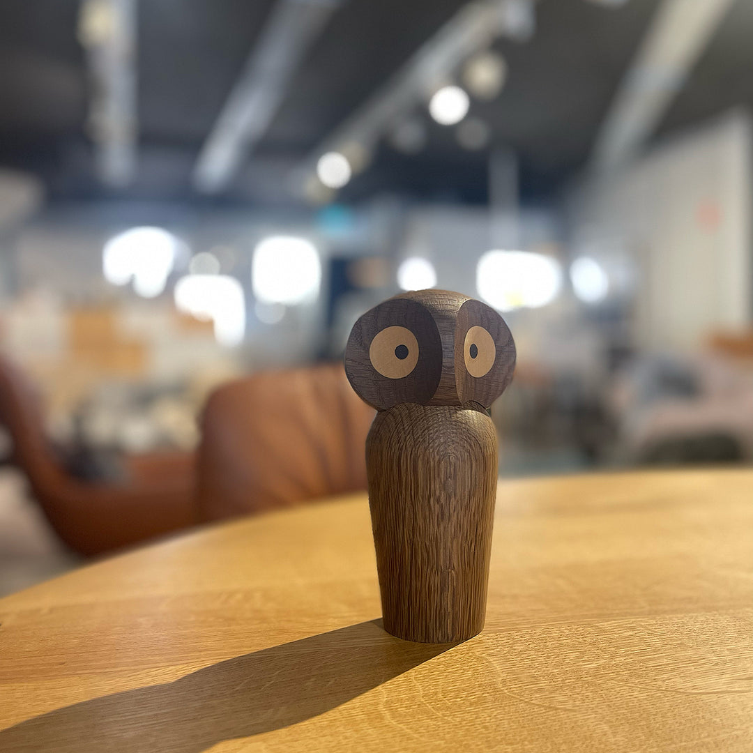 architectmade | wooden owl | large smoked oak