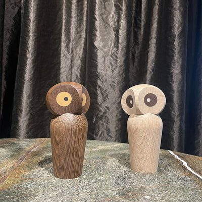 architectmade | wooden owl | large smoked oak