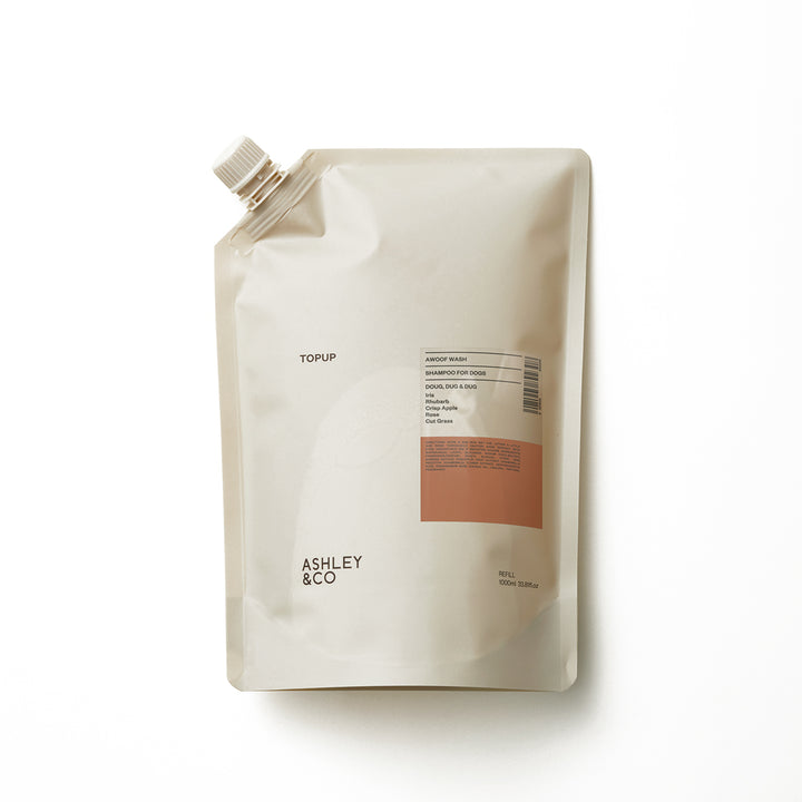 ashley + co | awoof wash dog shampoo | topup