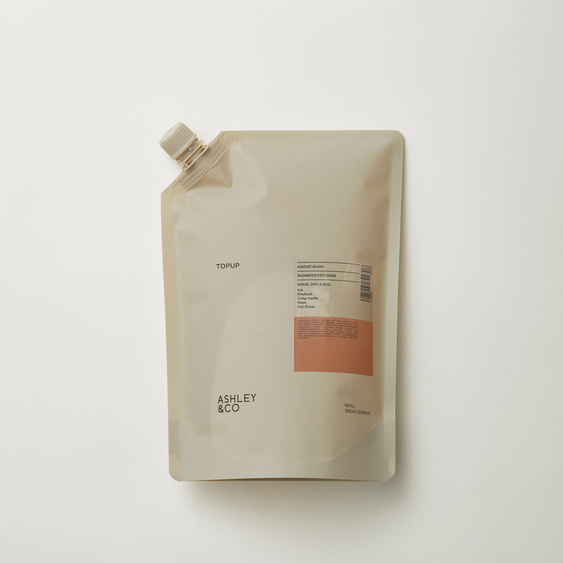 ashley + co | awoof wash dog shampoo | topup
