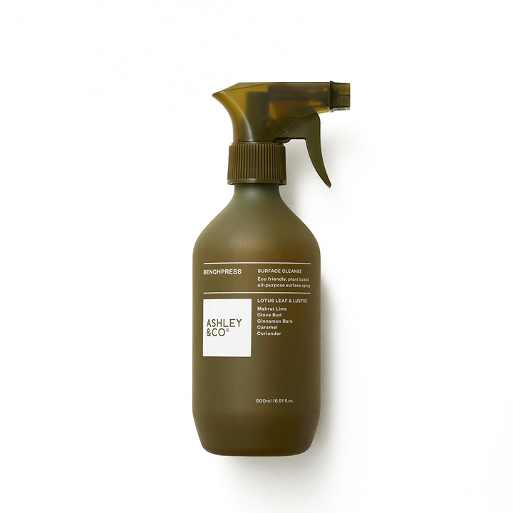 ashley + co | benchpress surface spray | lotus leaf + lustre