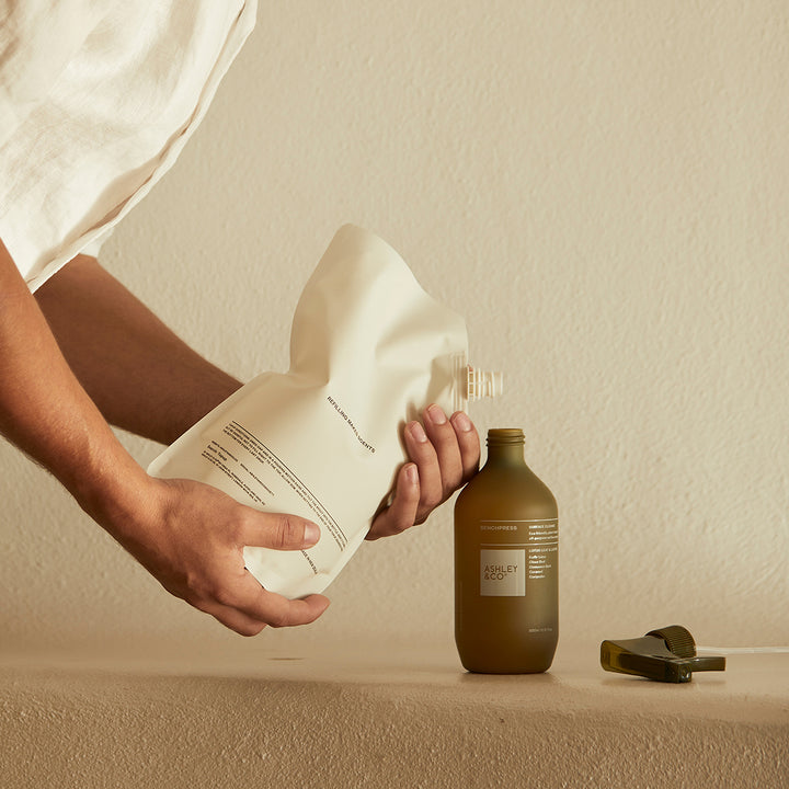 ashley + co | benchpress surface spray | lotus leaf + lustre