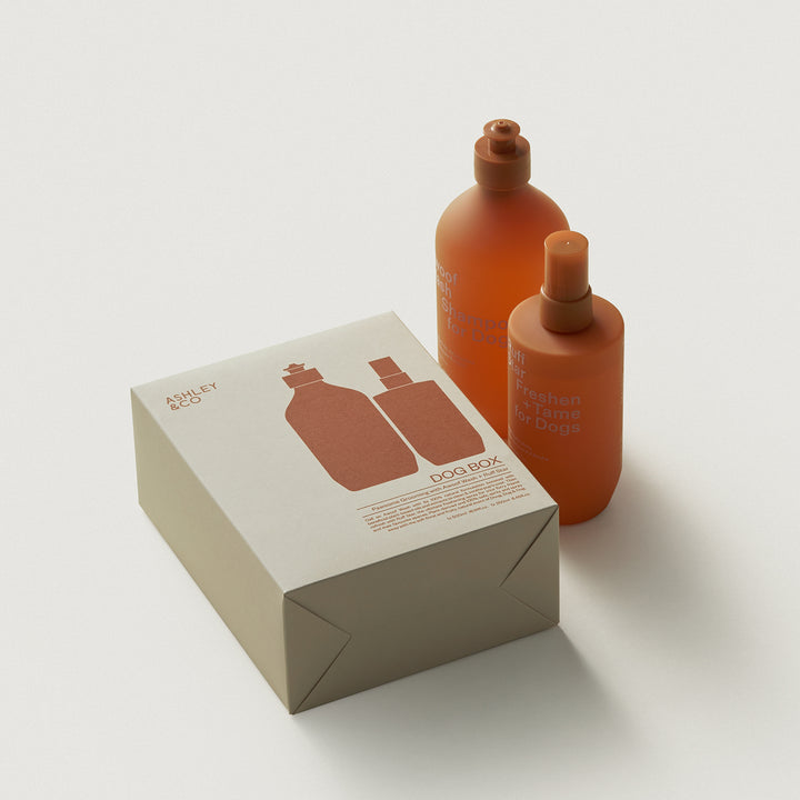 ashley + co | dog box grooming care set | awoof + ruffstar