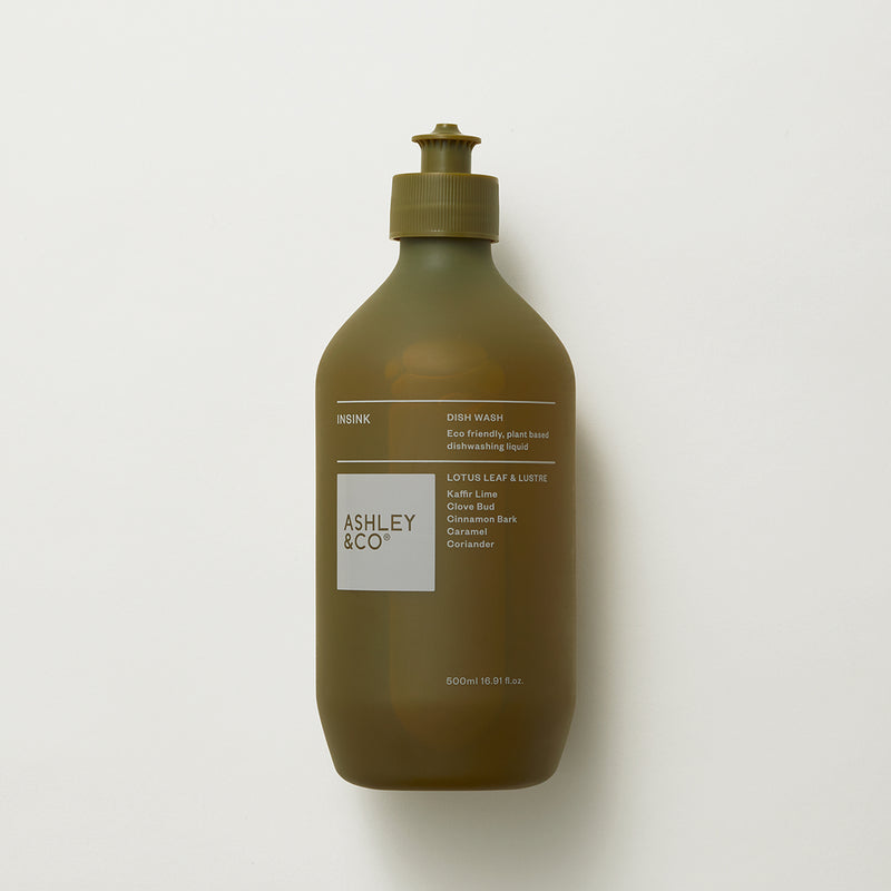 ashley + co | insink dish wash | lotus leaf + lustre