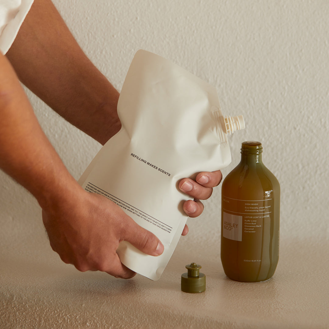 ashley + co | insink dish wash topup | lotus leaf + lustre