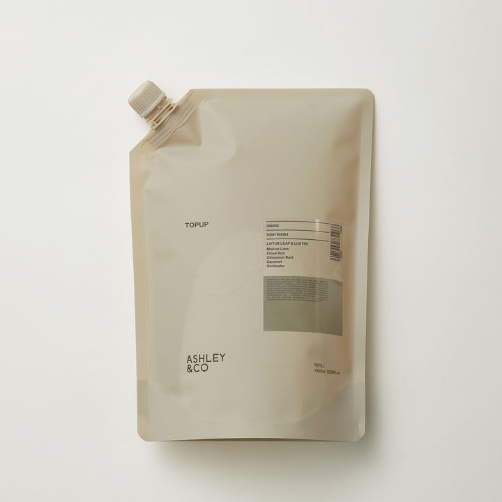 ashley + co | insink dish wash topup | lotus leaf + lustre