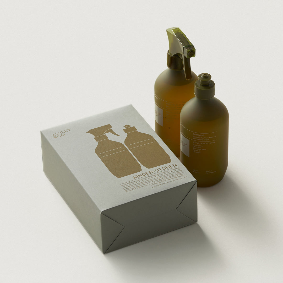 ashley + co | kinder kitchen care set | lotus leaf + lustre ~ DC