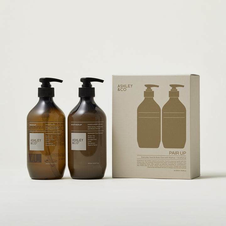 ashley + co | pair up hand + body care set | parakeets + pearls