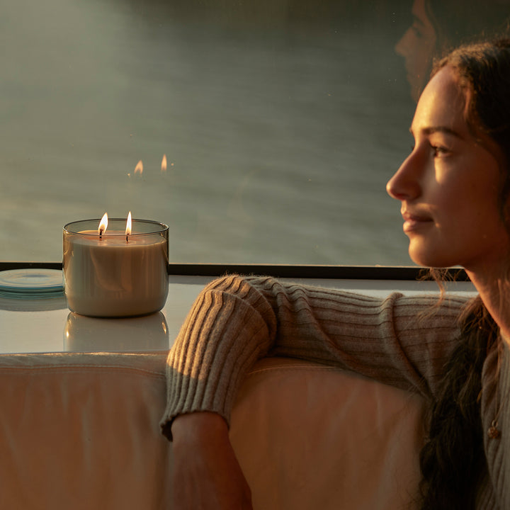 ashley + co | waxed perfume scented XL candle | blossom + gilt