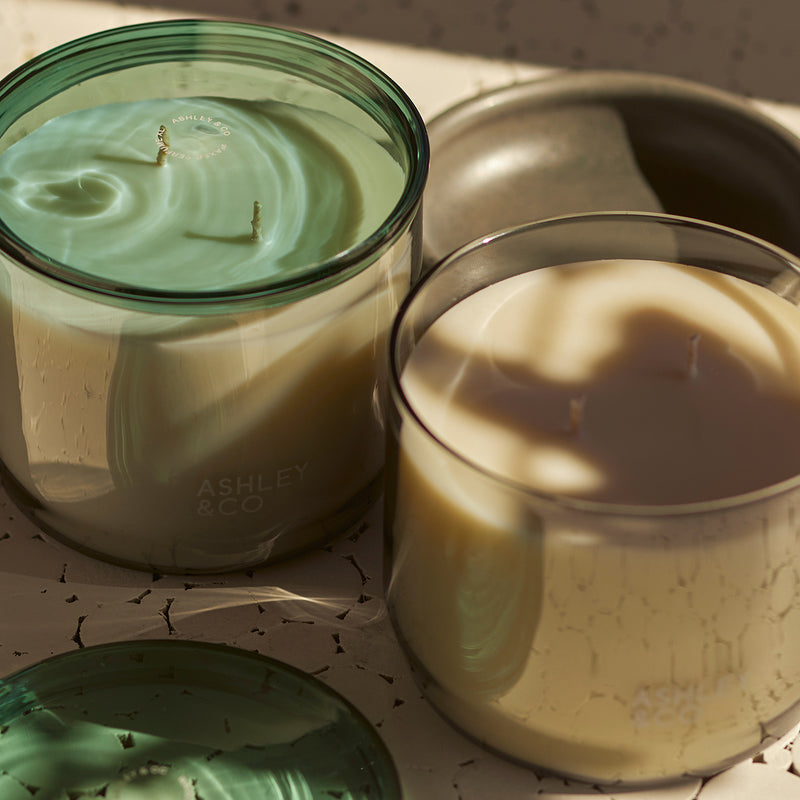 ashley + co | waxed perfume scented XL candle | tui + kahili