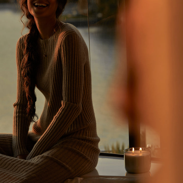 ashley + co | waxed perfume scented XL candle | blossom + gilt