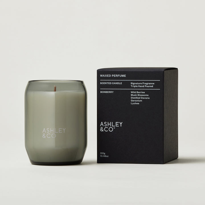 ashley + co | waxed perfume scented candle | bonberry