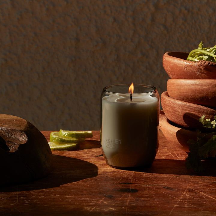 ashley + co | waxed perfume scented kitchen candle | lotus leaf + lustre + yuzu