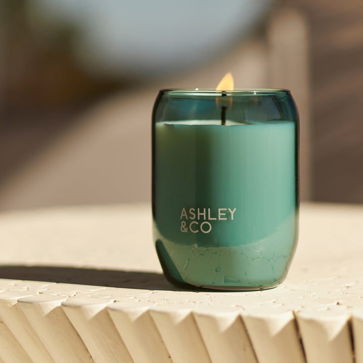 ashley + co | waxed perfume scented outdoor candle | tui + kahili + citronella