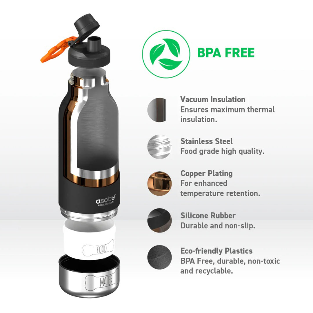 asobu | buddy bottle with bowls | pastel blue - LC