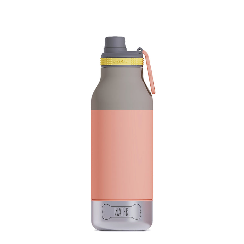 asobu | buddy bottle with bowls | pastel peach