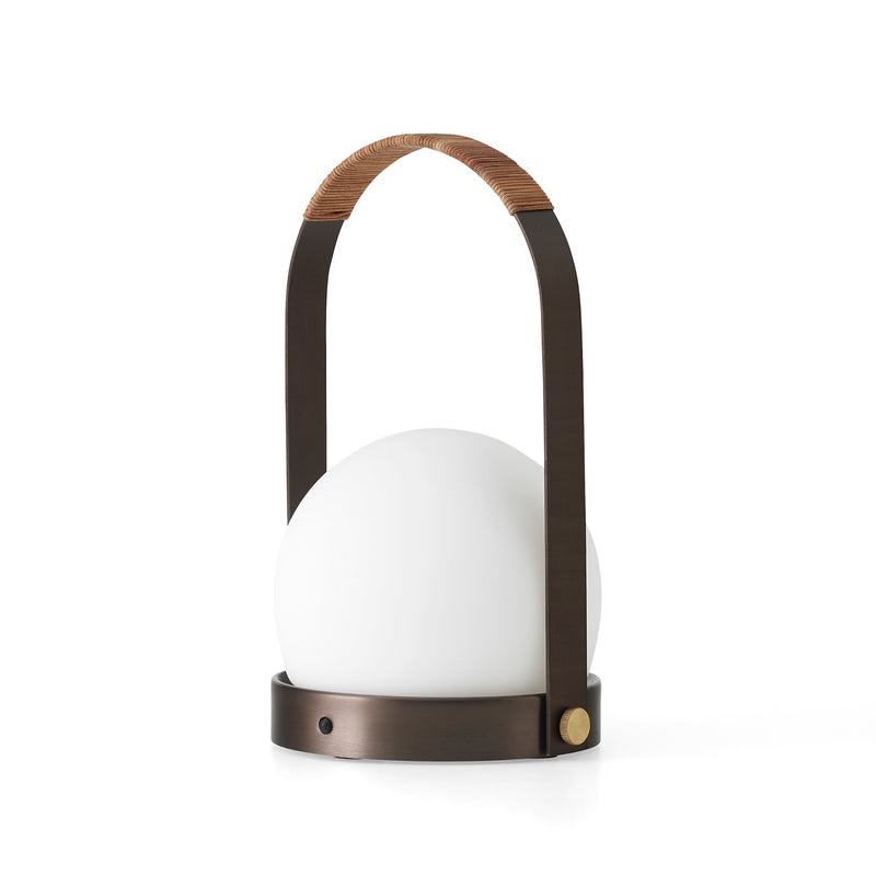 audo copenhagen (menu) | carrie portable table lamp | bronzed brass + leather