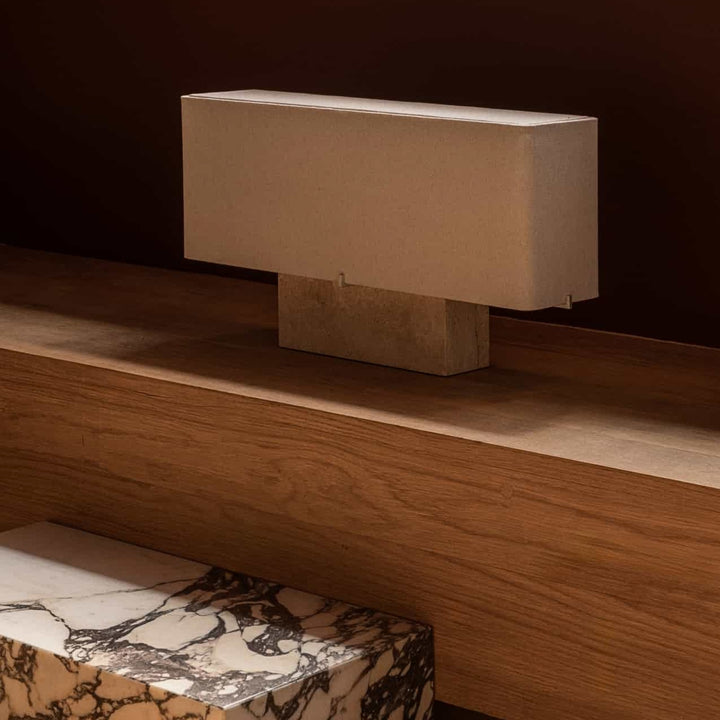  audo copenhagen | nonna table lamp  30cm | travertine stone