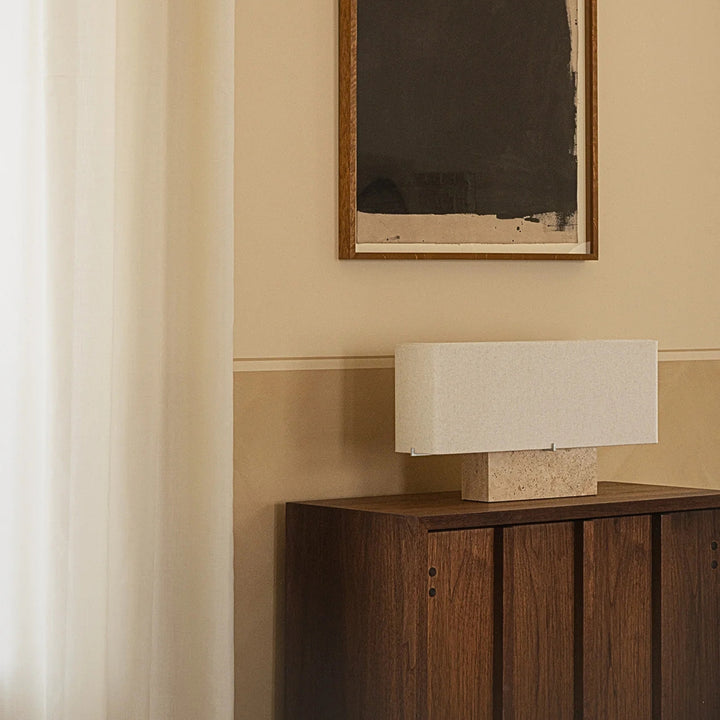  audo copenhagen | nonna table lamp  30cm | travertine stone