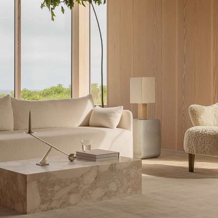  audo copenhagen | nonna table lamp  49cm | travertine stone