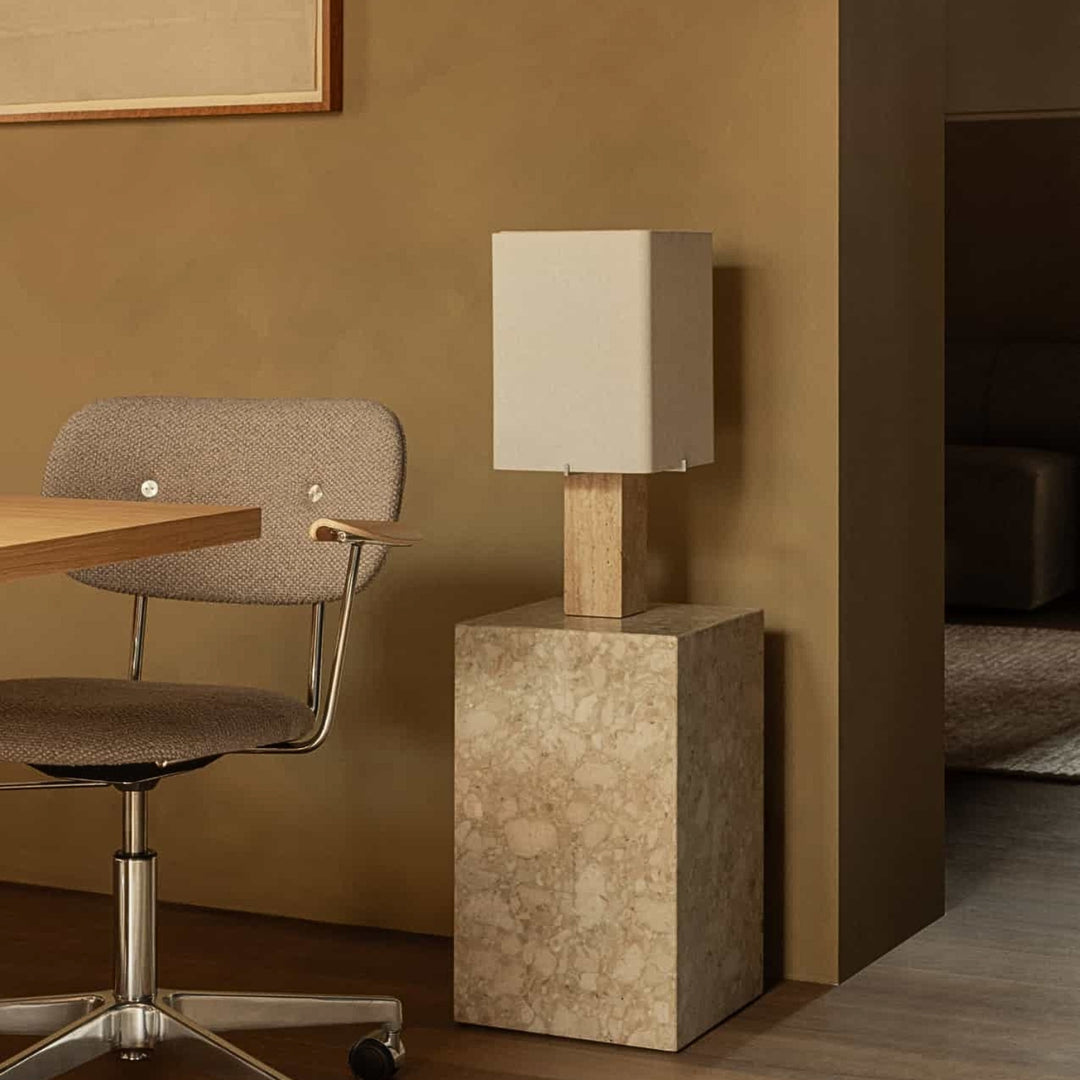  audo copenhagen | nonna table lamp  49cm | travertine stone