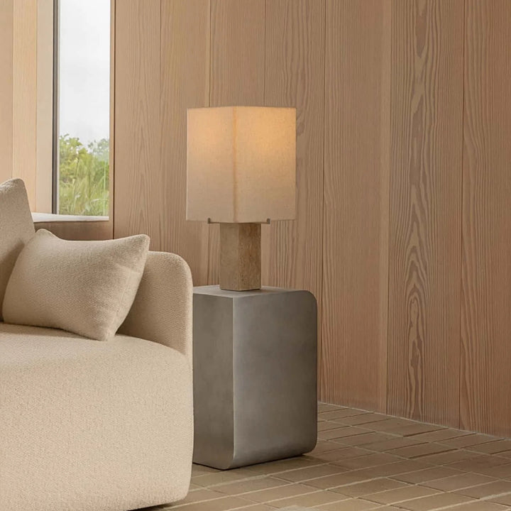  audo copenhagen | nonna table lamp  49cm | travertine stone