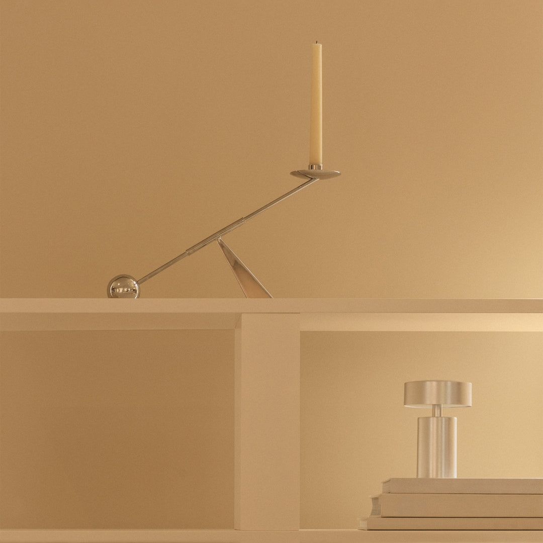 audo copenhagen (menu) | interconnect candle holder small | stainless steel