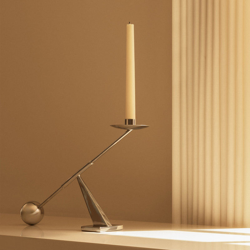 audo copenhagen (menu) | interconnect candle holder small | stainless steel