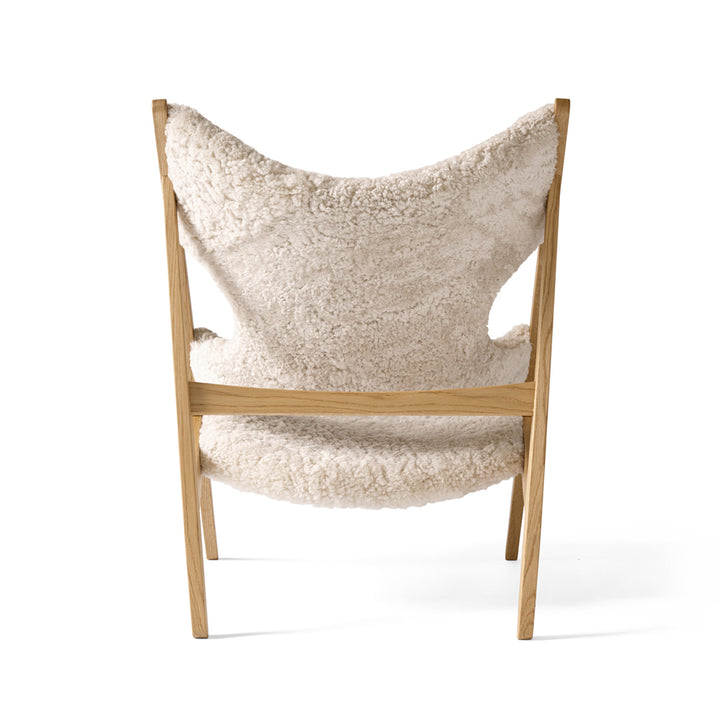 audo copenhagen (menu) | knitting lounge chair | sheepskin nature + natural oak base