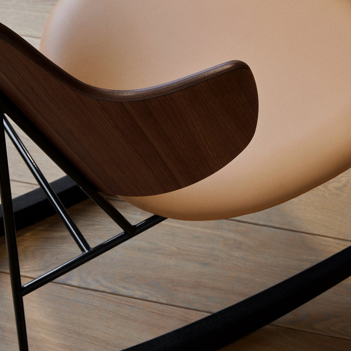 audo copenhagen (menu) | the penguin rocking chair | walnut + dakar cognac leather