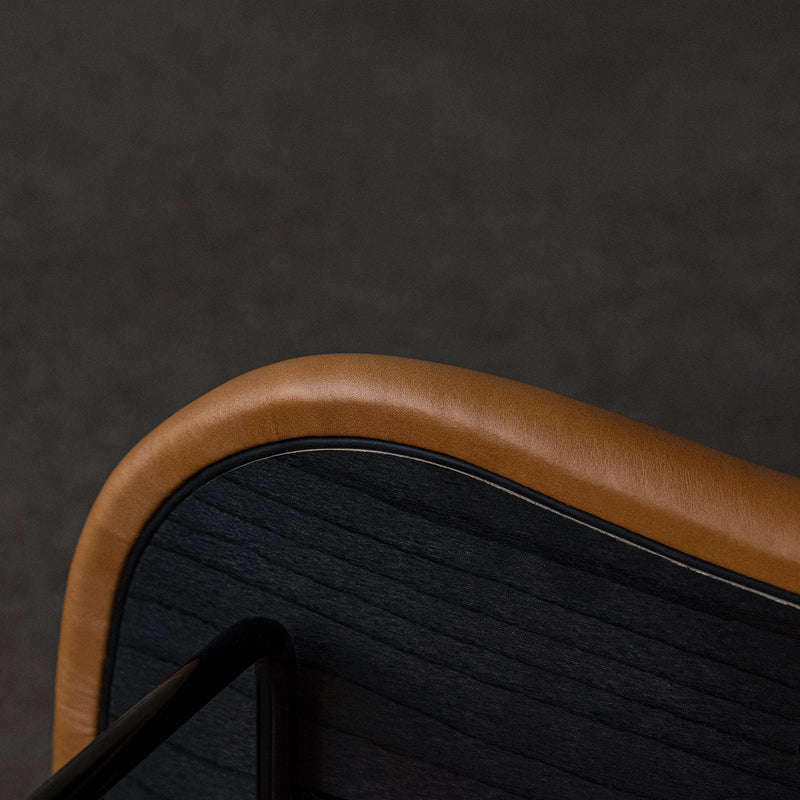audo copenhagen (menu) | the penguin rocking chair | walnut + dakar cognac leather