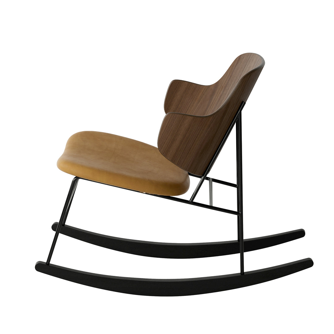audo copenhagen (menu) | the penguin rocking chair | walnut + dakar cognac leather