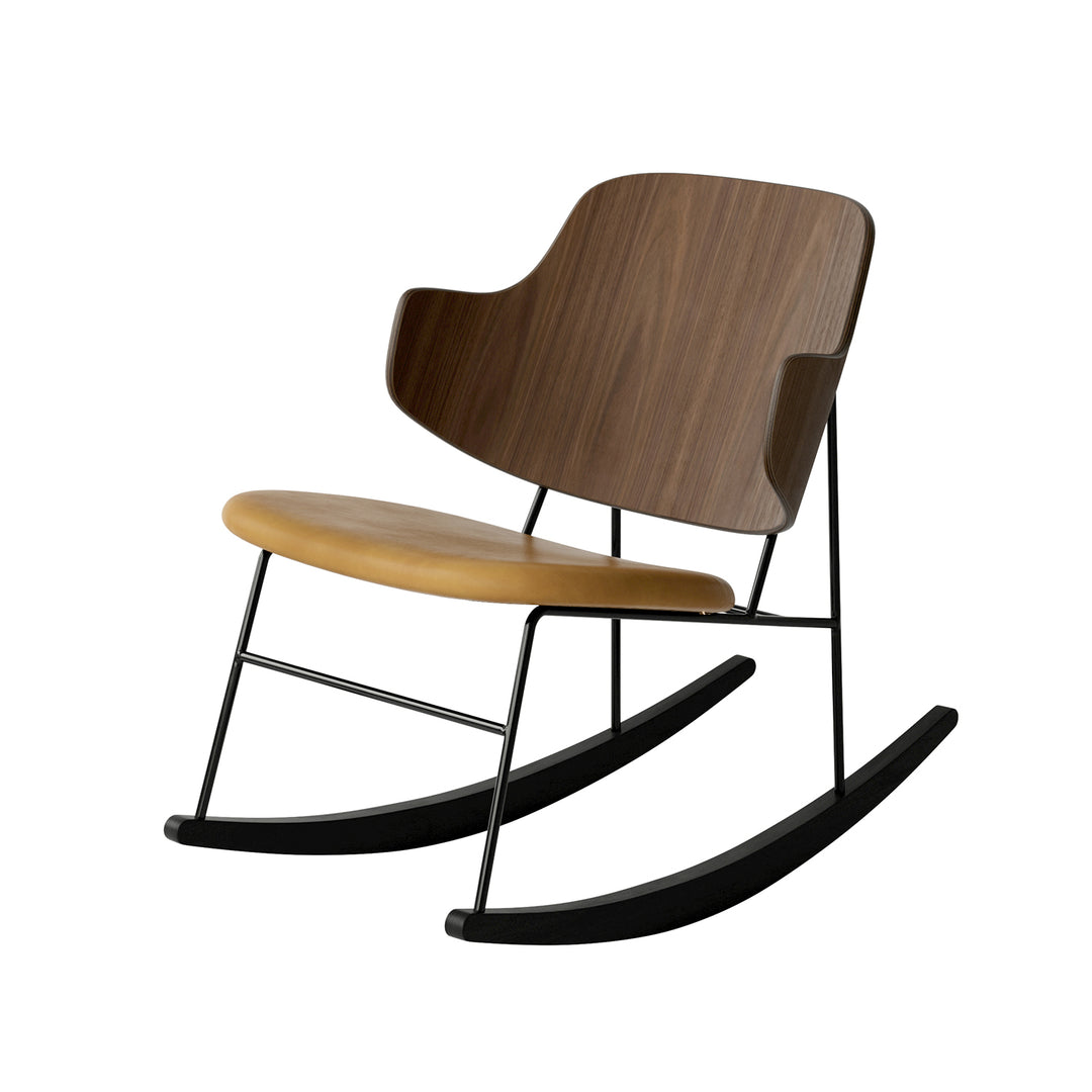 audo copenhagen (menu) | the penguin rocking chair | walnut + dakar cognac leather