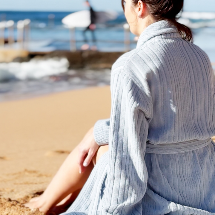 innate collection | shale bath robe - river