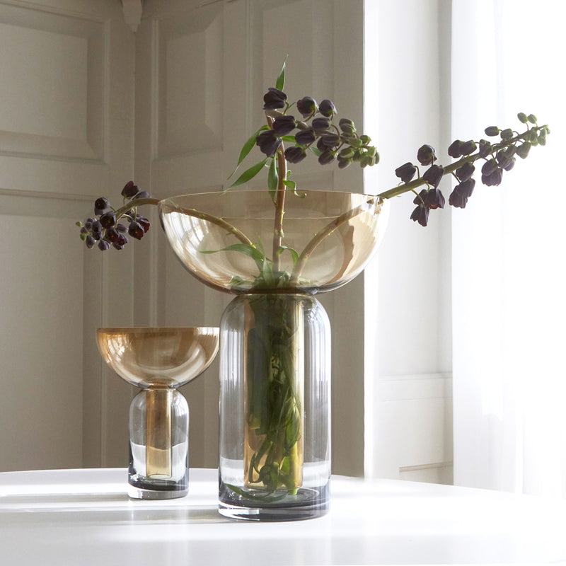 aytm | torus vase | black + amber large - LC