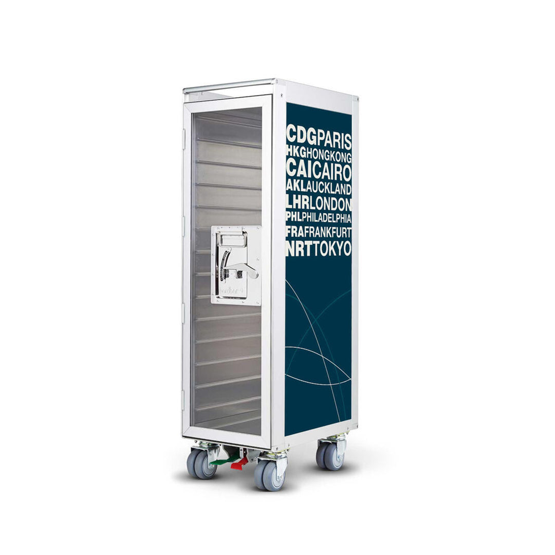 bordbar | classic trolley | OUTER TROLLEY ONLY - aluminium with transparent door