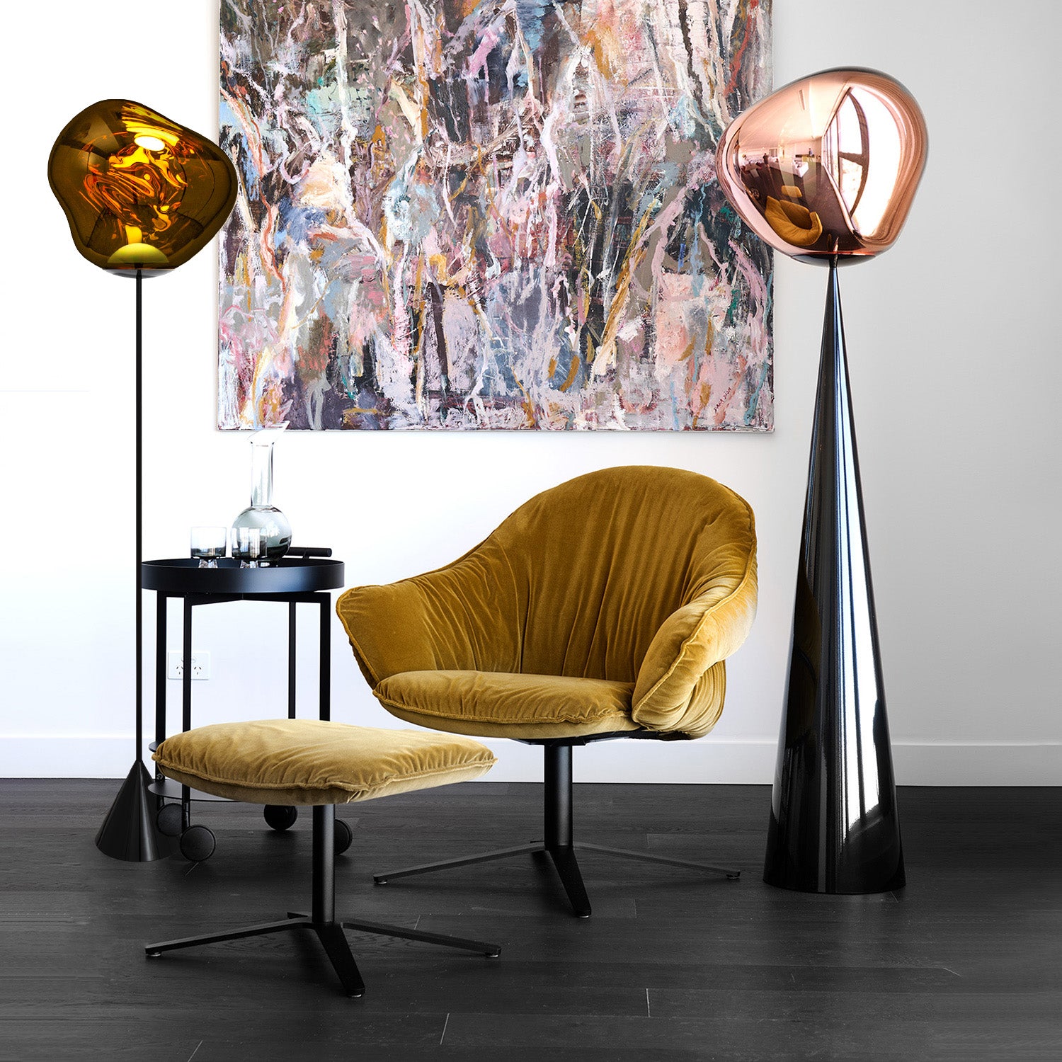 tom dixon | melt shade | cone floor lamp